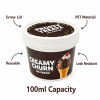 Bouteilles en plastique PET de 3,5 à 7 grammes, 100 ml, anti-odeur, pour bonbons, gommes, crèmes glacées, contenants de stockage – Vente en gros