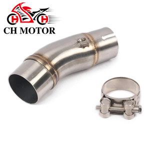 Tubo de Escape Intermedio para Motocicleta <span class=keywords><strong>Kawasaki</strong></span> <span class=keywords><strong>Ninja</strong></span> 400 Z400 Z250 2017-2021, 51 mm, Sistema de Silenciador - Product Image 1