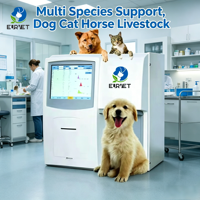 Analyseur d'hématologie vétérinaire EURVET, compteur automatique de cellules sanguines, multi-spèces, clinique vétérinaire, laboratoire