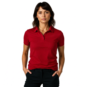 Camiseta Polo Clásica de Manga Corta para Mujer, Corte Ajustado, Ropa Casual de Trabajo, Etiqueta Privada Personalizada, Fabricante de Ropa Premium al por Mayor OEM - Product Image 1