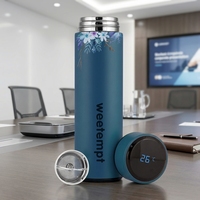 Gobelet d'isolation sous vide numérique à double paroi de 450ml bouteille intelligente en acier inoxydable affichage de la température LED batterie à boire directement