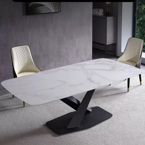 طقم طاولة طعام فاخر وعصري مع كراسي، مصنوع من المعدن بلون ذهبي، 6 قطع من أثاث المنزل - Product Image 6