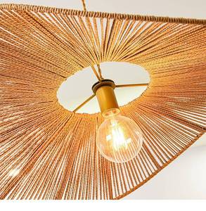 Lampe suspendue LED rétro de style japonais montage au plafond salon salle à manger chambre à coucher loft corde de chanvre d'inspiration <span class=keywords><strong>zen</strong></span> créative unique - Product Image 6