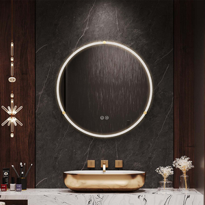 Specchio da Bagno LED Dimmerabile a Tre Colori con Illuminazione Frontale, Specchio Intelligente con Schermo Touch, Cornice in Acrilico, Specchio LED per Bagno - Product Image 1
