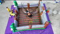 Machine de rodéo gonflable commerciale, taureau mécanique électrique pour les attractions de fêtes et de festivals