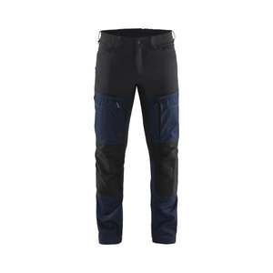 BLAKLADER - 145618458699C44 Service <b>trousers</b> with <b>stretch</b> Dark <b>navy</b>/Black - EAN 7330509617892 WORK <b>TROUSERS</b> CARGO WORK <b>TROUSERS</b> - Product Image 1