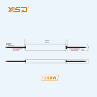Driver LED AC-DC ultra-plat 200W pour extérieur 12V-24V IP67 CE ROHS Haute Efficacité pour Alimentation Série YSD F Garantie 5 Ans