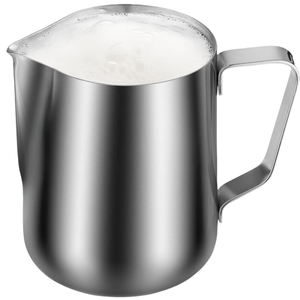 Brocca per <span class=keywords><strong>Latte</strong></span> in Acciaio Inox 304 con Beccuccio Anti-Goccia - Perfetta per Montare il <span class=keywords><strong>Latte</strong></span>, Accessorio per Macchine da Espresso e Caffettiere - Product Image 1