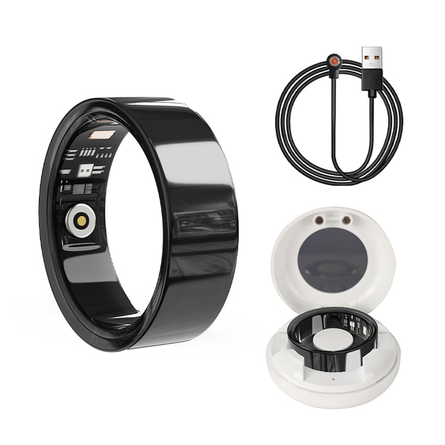 NFC Smart Ring IP68 Waterproof AI Analysis Blood Pressure Monitoring Fitness Tracker Remote Camera App Controlled Smart Health