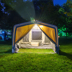 Tente gonflable de jardin avec mélange de coton TC, structure en TPU, fond en PVC, imperméable, résistante au vent, installation facile, taille familiale - Product Image 2