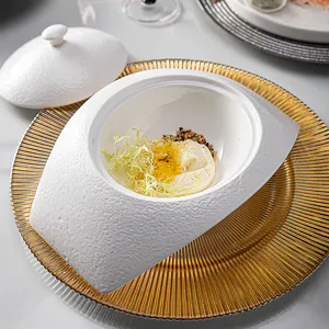 2022 Plates Porcelain Tureen Dinnerware Luxe Other Hotel Catering Events Wedding Supplies Ceramic Bowl With Lid Soup Plate Set