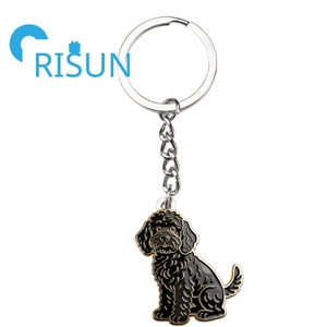 พวงกุญแจโลหะเคลือบสีแบบกำหนดเองขายส่ง ลายน่ารัก ลาซา อพโซ ชิทซู ปอร์ตูเกส วอเตอร์ ด็อก ชิทซู - Product Image 5