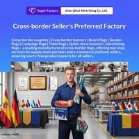 Drapeaux transfrontaliers sur mesure 3x5 pieds, impression numérique double face, bannières extra-larges pour promotion extérieure d'entreprise