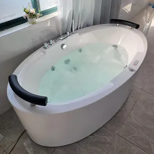 2 Person Whirlpool Acrylic Massage Bathtub Big Size Spa Massage Bathtub Hotel Led Jet Massage Bathtub