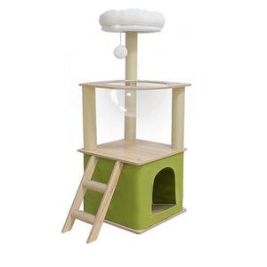 Marco de escalada para gatos <span class=keywords><strong>y</strong></span> árbol para gatos combinados en uno para rascar <span class=keywords><strong>y</strong></span> trepar, descanse <span class=keywords><strong>y</strong></span> juegue con estructura estable, juguete para mascotas - Product Image 3