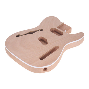 Cuerpo de guitarra de caoba sin acabar para kits de bricolaje - Product Image 1