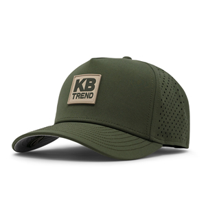 Gorra trucker de 5 paneles con cuerda, gorras Barbas, gorra de béisbol con corte láser, perforada, para golf y deportes, gorra estilo 'Dad Hat' con logo de parche de PVC - Product Image 1