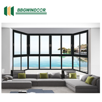 Lukliving Fenêtres à double vitrage de haute qualité Fenêtres coulissantes à cadre en aluminium Hurricane Impact Fenêtre coulissante de couleur noire