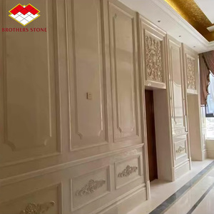 Azulejos de panel de pared de mármol Beige <span class=keywords><strong>Shanna</strong></span> italiano de alta calidad, piedra de pared de mármol Beige Royal Botticino Natural personalizada - Product Image 1