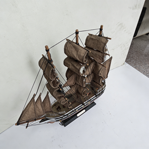 Modèle de bateau à voile en bois artisanal 'Le Danube' - Art et artisanat Feng Shui, décoration <span class=keywords><strong>nautique</strong></span> pour la maison, cadeau pour le bureau - Product Image 4