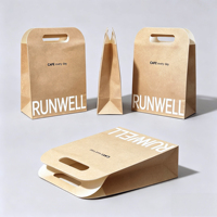 Sacs en papier personnalisés de luxe, écologiques, en matériaux recyclés, robustes, biodégradables, avec logo imprimé sur mesure, de la marque RUNWELL, vente en gros