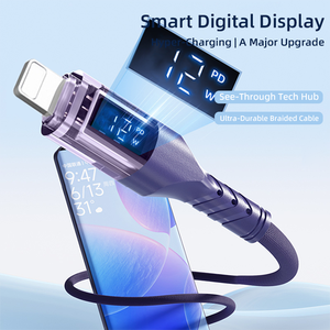 Cable de Datos de Carga Rápida con Indicador LED, Diseño Trenzado, USB 2.0, Conductor de Cobre Puro, Compatible con iPhone 8-14 - Product Image 4