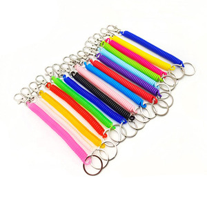 LLavero de bobina de resorte en espiral, cuerda de estiramiento de defensa antirrobo, llavero de seguridad con hebilla de langosta de Metal para soporte de regalo de llave - Product Image 5