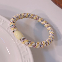 Élastiques à cheveux multicolores tressés en caoutchouc pour filles et femmes – Attaches pour queue de cheval tendance
