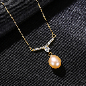 PAG & <span class=keywords><strong>MAG</strong></span> รอบรูปร่างเงิน925จี้ธรรมชาติน้ำจืด Pearl Strand สร้อยคอสำหรับสุภาพสตรี - Product Image 5