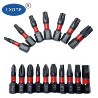 LXDTE Vente en gros – Jeu de tournevis à chocs à haute résistance avec embout hexagonal de 1/4 pouce, logo personnalisé, embouts de perçage à percussion antidérapants S2