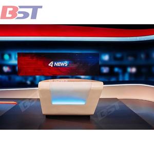 Estación de TV, escritorio de entrevistas de noticias, mesa de transmisión de programas de YouTube, se puede personalizar, escritorio de transmisión de estudio de estación de Radio - Product Image 5