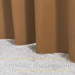 <span class=keywords><strong>Marrone</strong></span> <span class=keywords><strong>oro</strong></span> <span class=keywords><strong>tende</strong></span> Grommet camera termica oscuramento suono riduzione finestra <span class=keywords><strong>tende</strong></span> oscuranti per soggiorno camera da letto - Product Image 6