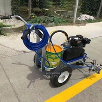 Máquina de Marcado por Fusión en Caliente HangKangCM 1450, Velocidad 10km/h, para Pistas de Juego, Carreteras, Estacionamientos, Ancho de Pavimentación 150mm, 5