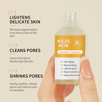 Logo personnalisé produits de soins de la peau marque privée sérum à l'acide kojique curcuma naturel blanchissant anti-âge pour le visage