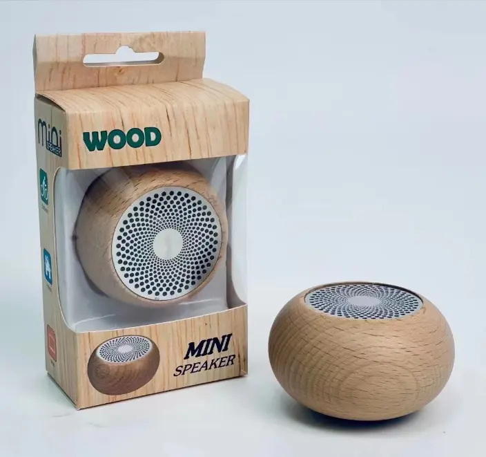 Wood Mini Wireless Speaker Portable Audio Classic Music Player For Phone Laptop Handcraft Desktop