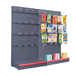 Estante de exhibición de acero para supermercado, accesorios de tienda minorista de un solo lado con certificación CE, estante de pared para tienda de comestibles, Material metálico - Product Image 3