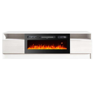 Meuble TV autoportant décoratif avec <span class=keywords><strong>cheminée</strong></span> et lumières à flamme vacillante 3 couleurs pour la maison - Product Image 3