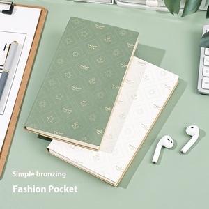 Tùy chỉnh A6 softcover máy tính xách tay nhỏ da Du lịch Nhật ký với vàng dập chủ đề may ràng buộc A3 Kích thước - Product Image 3