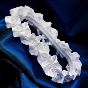 सुरुचिपूर्ण दुल्हन शादी की पोशाक पैर सहायक फैशन कपड़ा फीता ट्रिम जांघ गार्टर सेक्सी सफेद लोचदार जांघ स्ट्रैप - Product Image 3