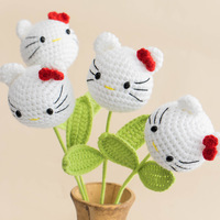 Boneka Kelinci Bunga Matahari Kering Anyaman Tangan Kreatif, Buket Simulasi Satu Buah, Hadiah Serbaguna untuk Festival