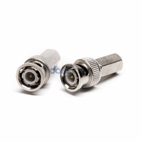Conector BNC Macho Recto Tipo Abrazadera RG6 para Antenas y Radios