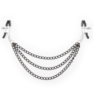 Huawen - Pinces à tétons en métal à bas prix avec 3 chaînes en caoutchouc pour femmes, jouets sexuels, utilisation <span class=keywords><strong>BDSM</strong></span>, modèle HW-WM200493 - Product Image 1