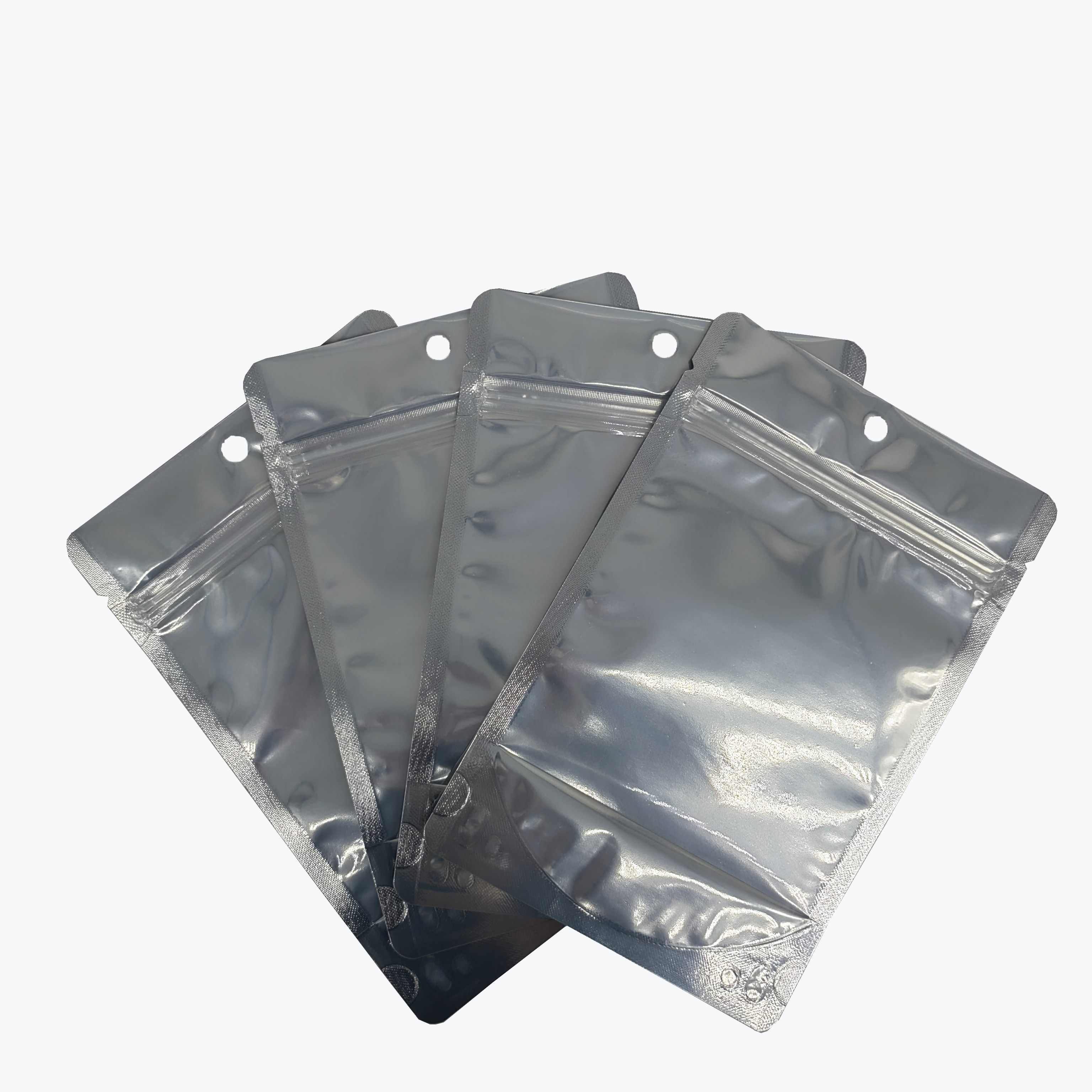 Moistureproof Customized Transparent Plastic Printing Bags Standup Zipper Design for Tea Snack Meat Candy Powder Foods Packaging