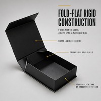 Boîte cadeau magnétique pliable avec logo personnalisé 320x220x60mm Emballage en carton rigide pour cosmétiques Soins de la peau Vente en gros Échantillon gratuit