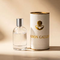 Boîte d'emballage en tube de papier rond imprimé sur mesure 30ml 50ml 100ml pour flacon de parfum en verre vide