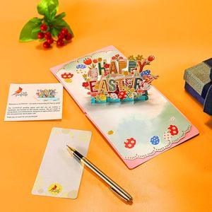 Tarjeta de Felicitación 3D Pop Up de Pascua, Papel con Barnizado Mate, Forma Irregular, Impresión Digital - Product Image 3