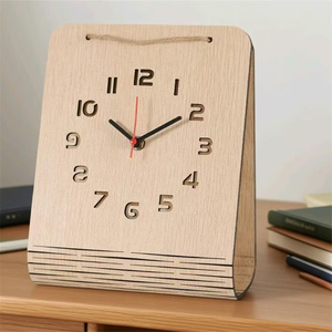 Handmade Laser Khắc Bằng Gỗ Đồng Hồ Độc Đáo Gỗ Thủ Công Mỹ Nghệ & Tường Dấu Hiệu Cho Trang Trí Nội Thất Cho Phòng Khách Hoặc Văn Phòng Tường - Product Image 2