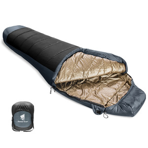 Saco de Dormir Tipo Momia GearTop 210x82cm para Clima Frío, para Exteriores, para Adultos, de Poliéster Ecológico - Product Image 1