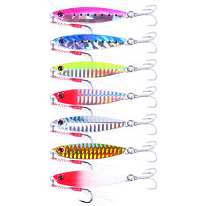 Nuovo Stile Esca da <span class=keywords><strong>Pesca</strong></span> di Alta Qualità 7,5CM 40G Jig in Vari Colori <span class=keywords><strong>con</strong></span> Amo e Piuma - Product Image 1