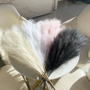 Hesper Hot Bán Sản Phẩm Lớn Nhỏ Nhỏ Hoa Cỏ Nhựa Nhân Tạo Trang Trí Pampas Màu Hồng Màu Xanh Màu Xanh Màu Đen Giả <span class=keywords><strong>Pam</strong></span> - Product Image 2